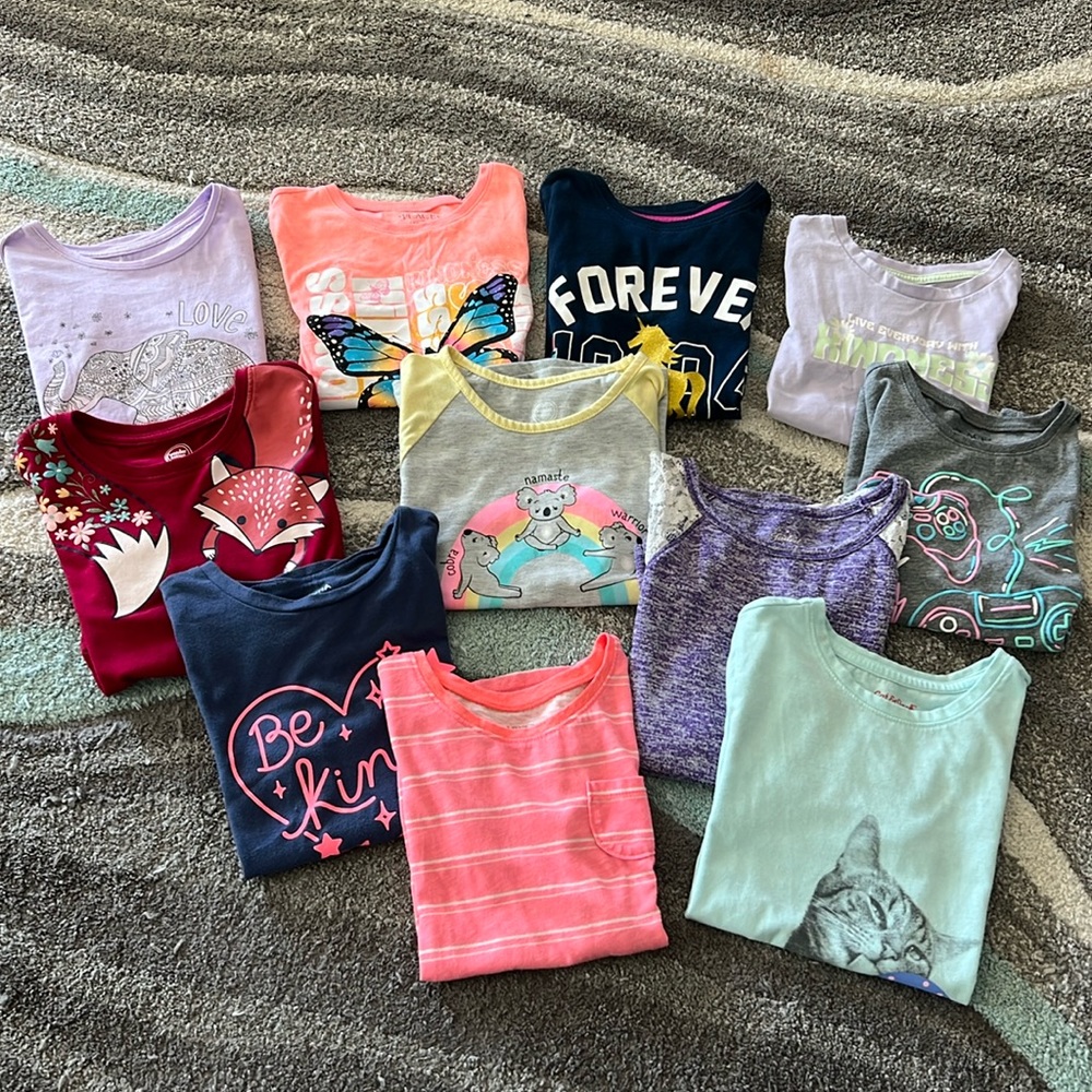 Girls Short Sleeve Tee Bundle Lot 7/8
